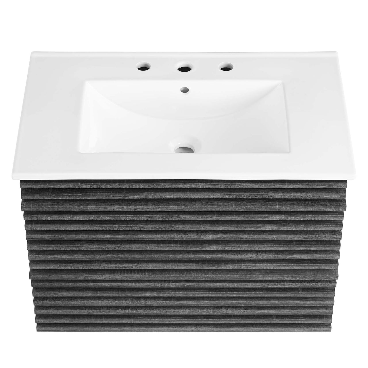 Ventra Floating Vanity Unit, Medium, Charcoal & White