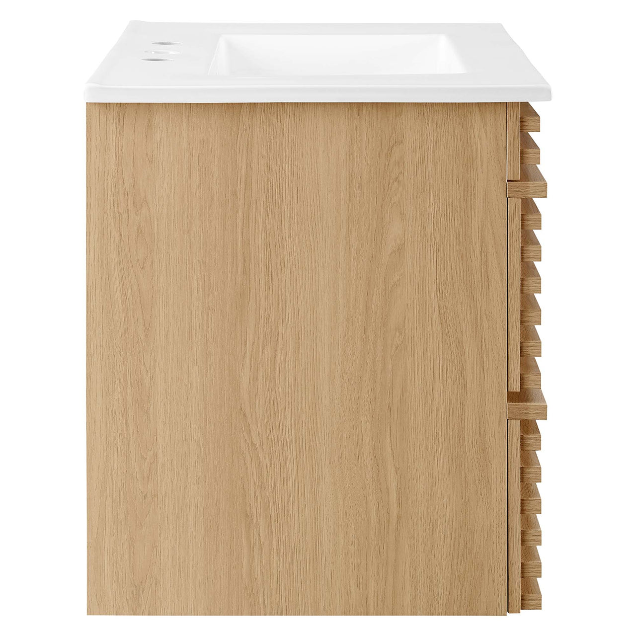Ventra Floating Vanity Unit, Medium, Oak & White