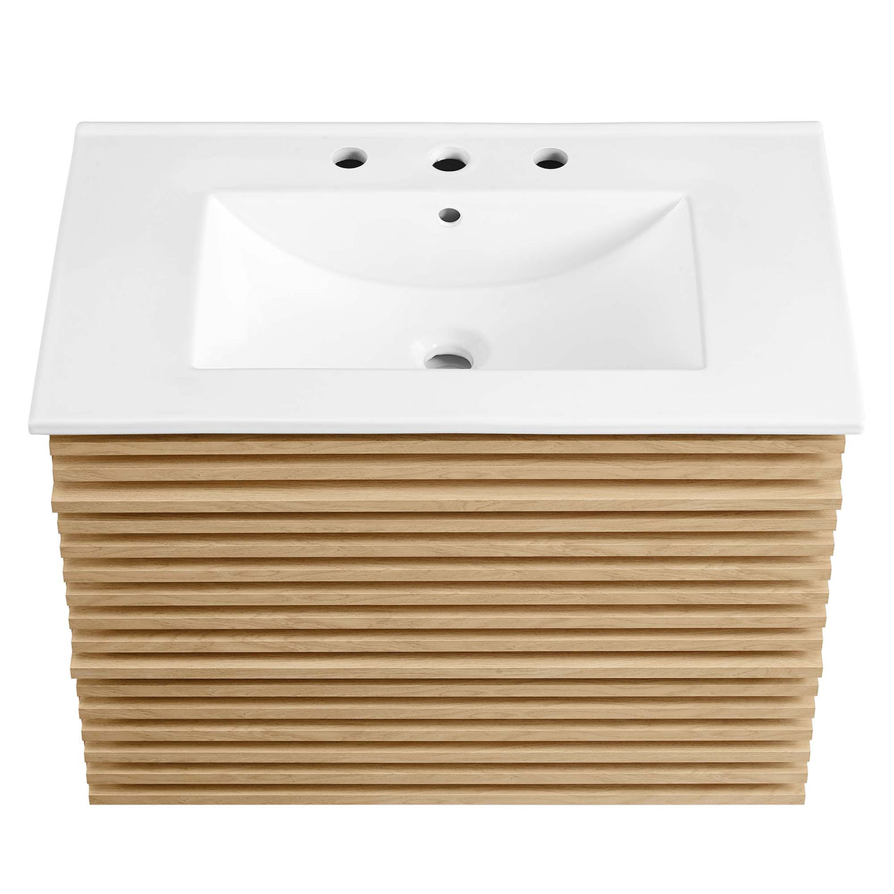 Ventra Floating Vanity Unit, Medium, Oak & White