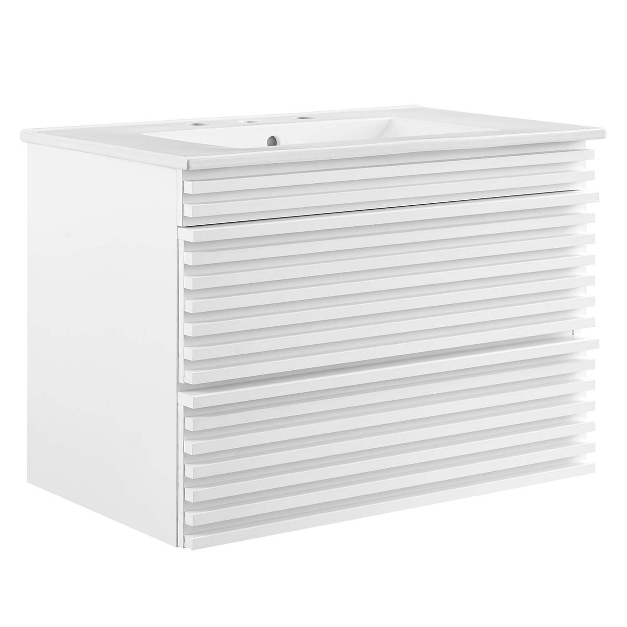 Ventra Floating Vanity Unit, Medium, White