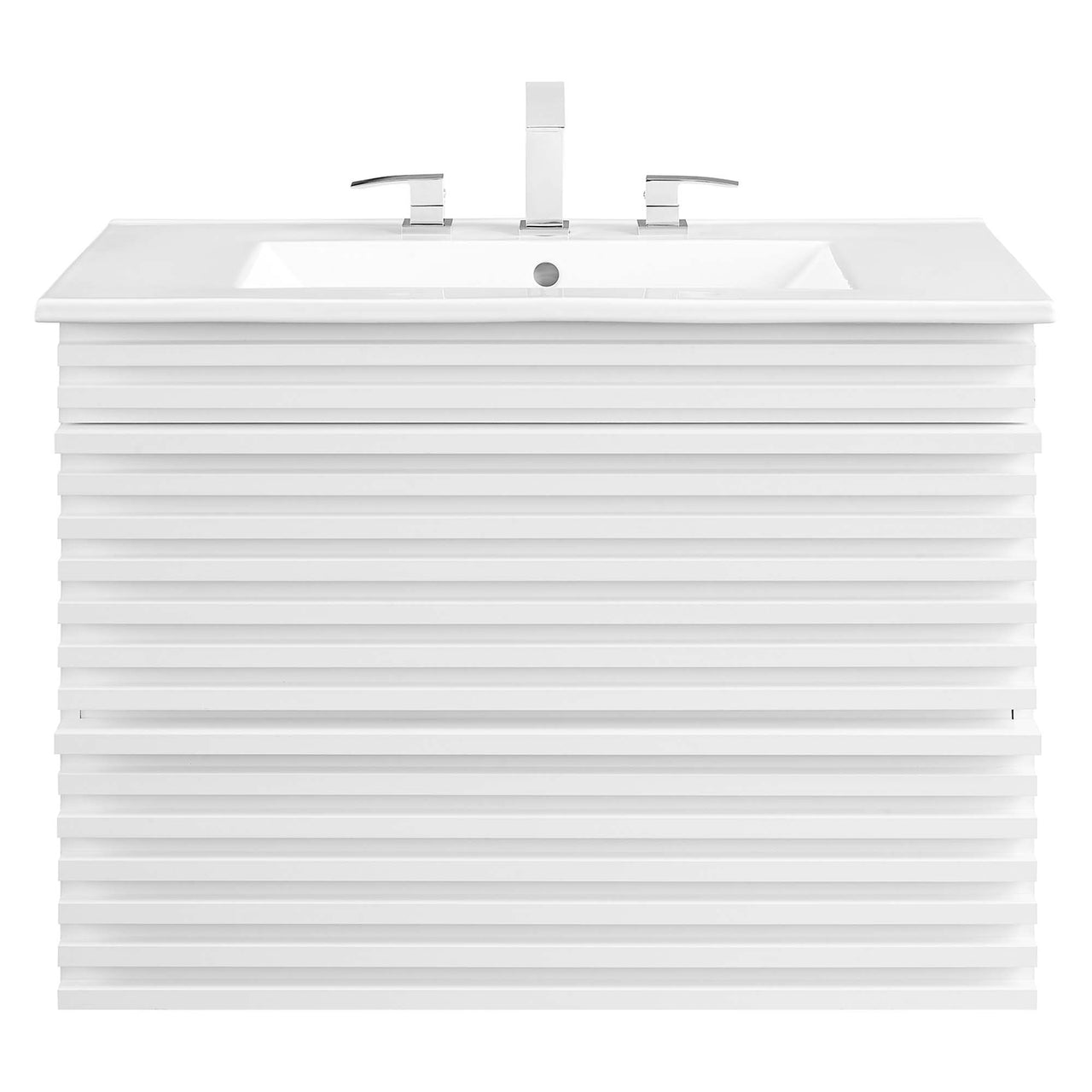 Ventra Floating Vanity Unit, Medium, White