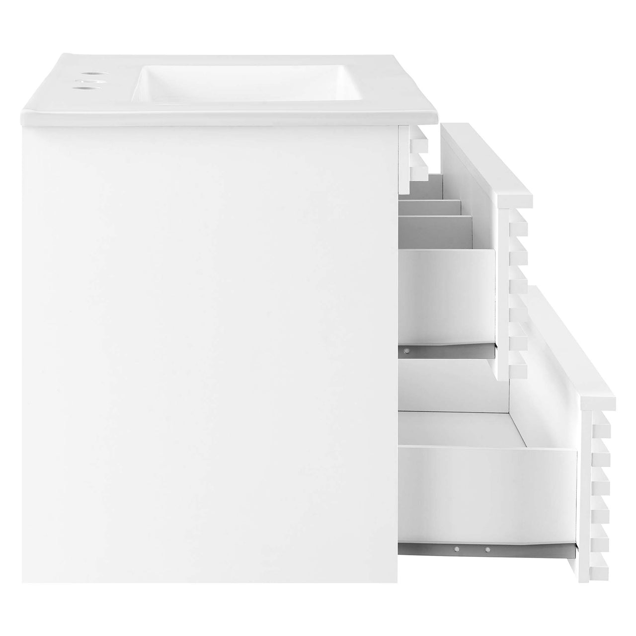 Ventra Floating Vanity Unit, Medium, White