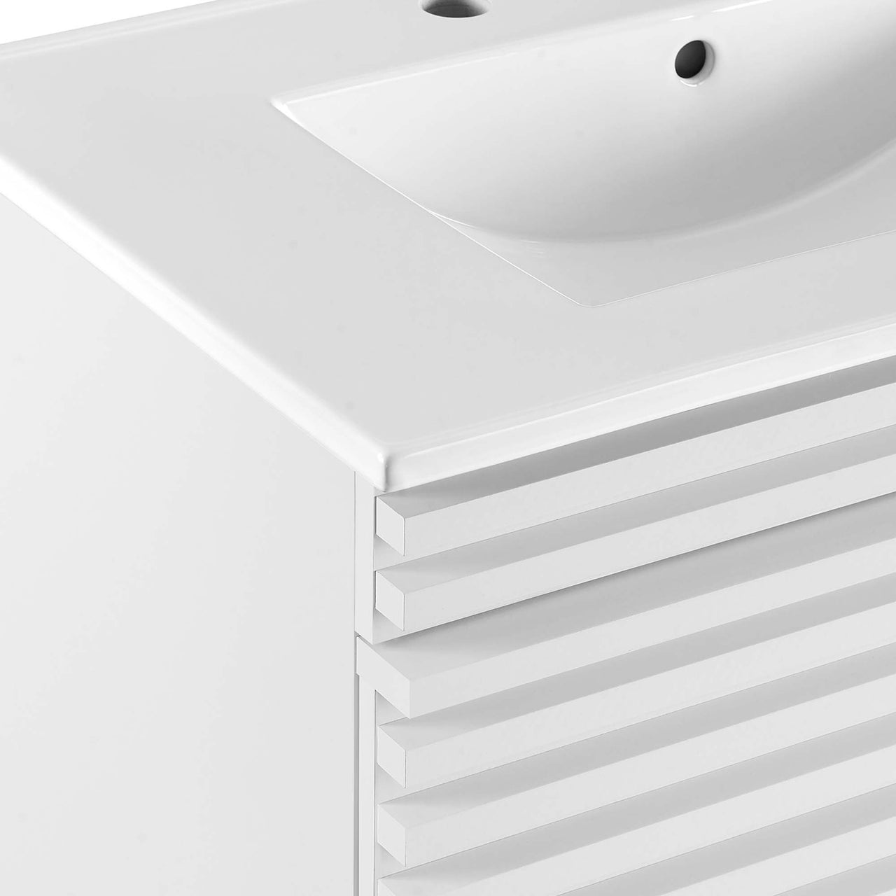 Ventra Floating Vanity Unit, Medium, White
