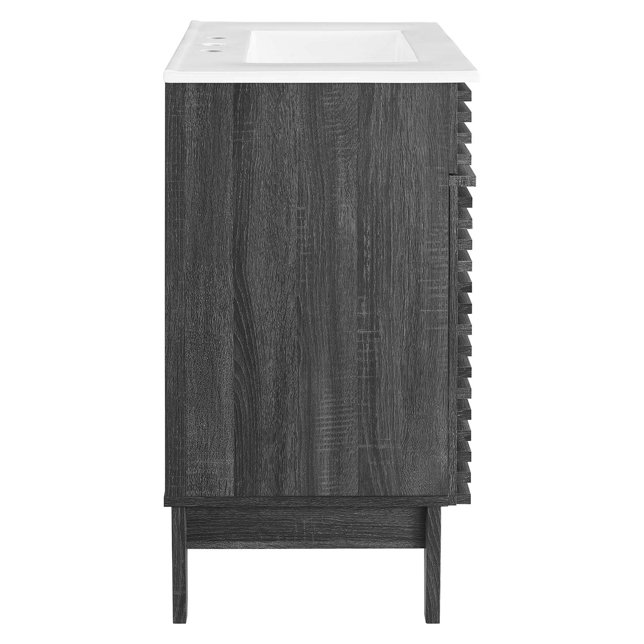 Ventra Vanity Base with Storage, Medium, Charcoal & White