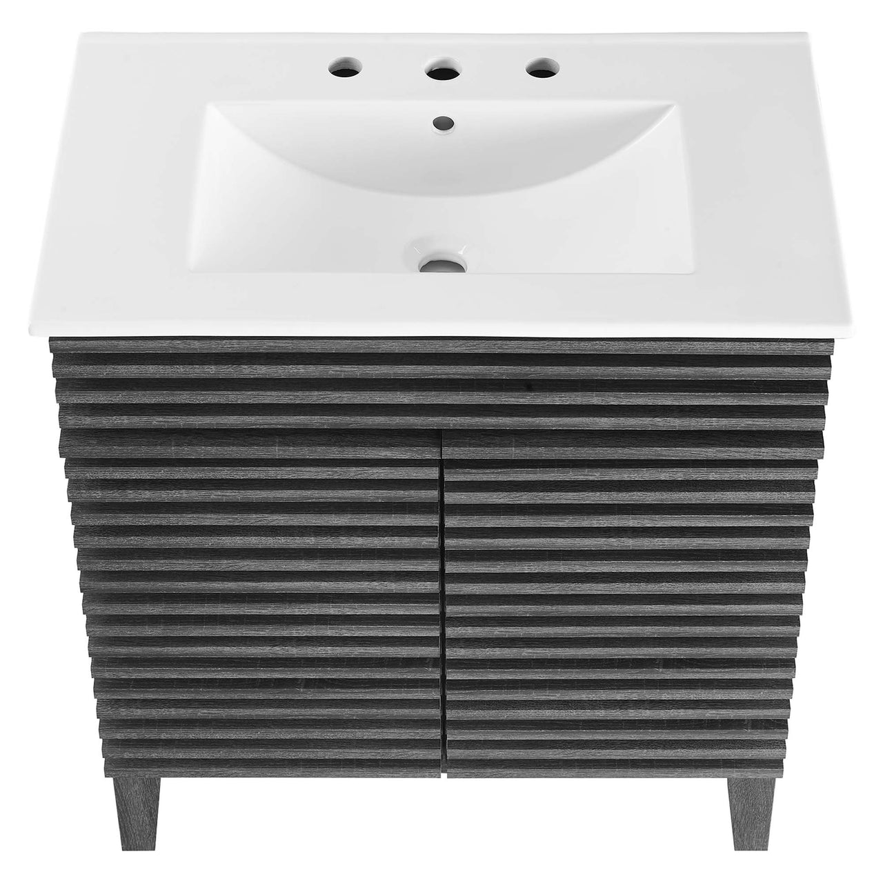 Ventra Vanity Base with Storage, Medium, Charcoal & White