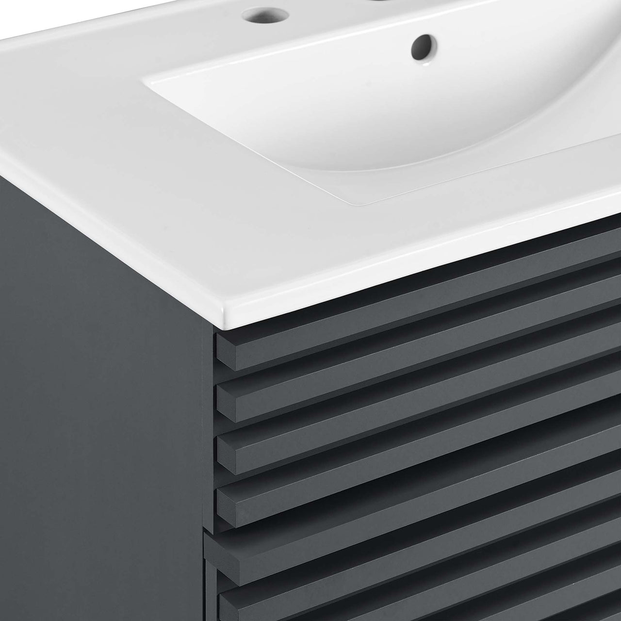 Ventra Vanity Base with Storage, Medium, Gray & White