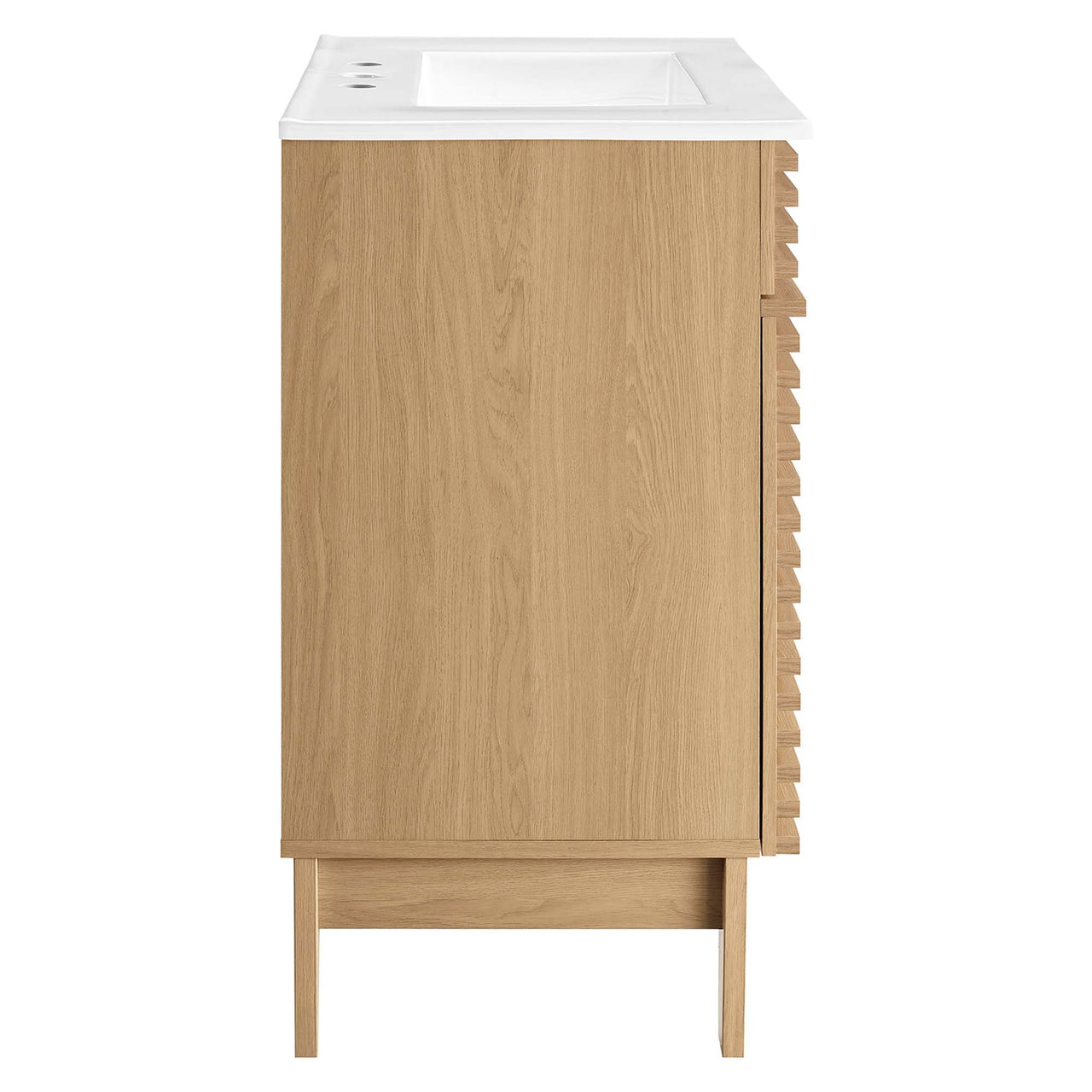 Ventra Vanity Base with Storage, Medium, Oak & White