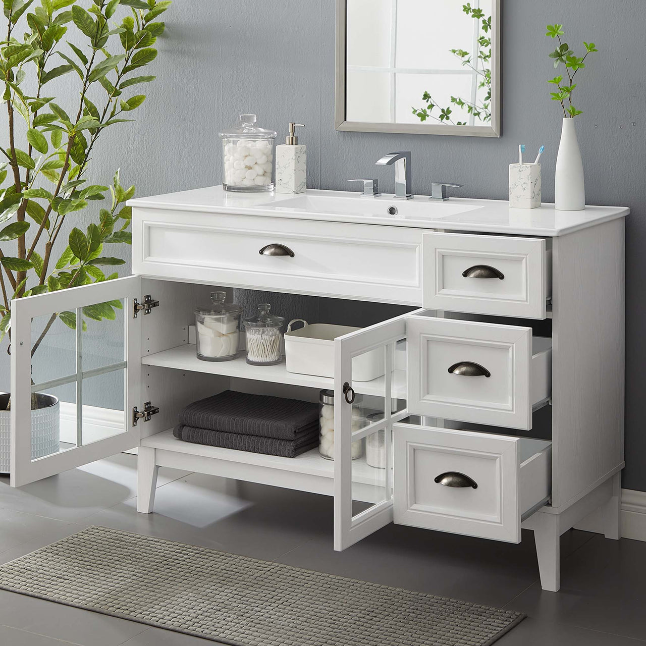 Paradise Vanity Unit, Extra Large, White