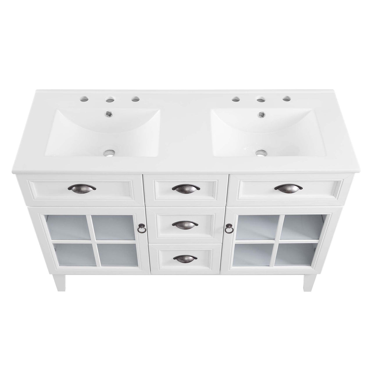 Paradise Double Sink Vanity Unit, Extra Large, White