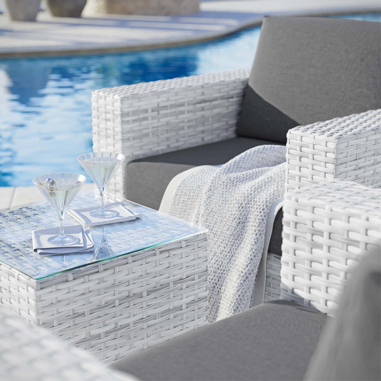 Conversation 3-Piece Alfresco Set, Light Gray & Charcoal