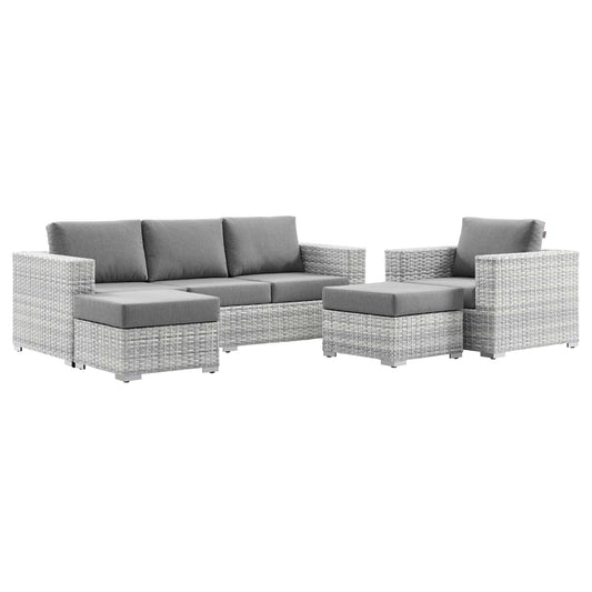 Conversation 4-Piece Alfresco Set, Light Gray & Gray