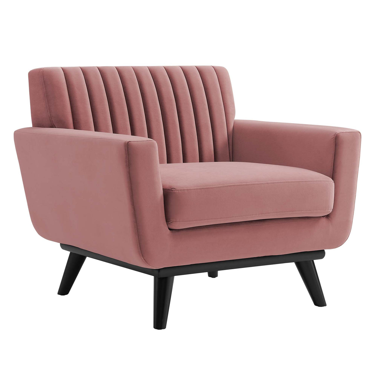 Rendezvous Velvet Armchair, Dusty Rose