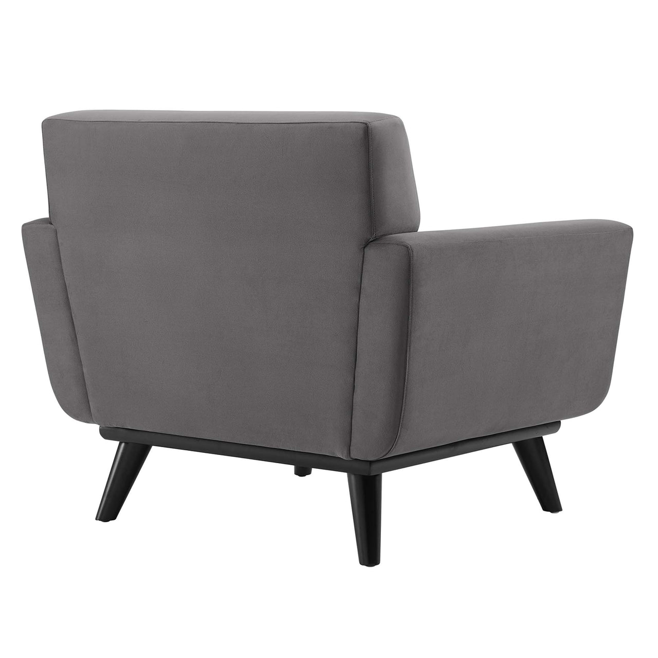 Rendezvous Velvet Armchair, Gray