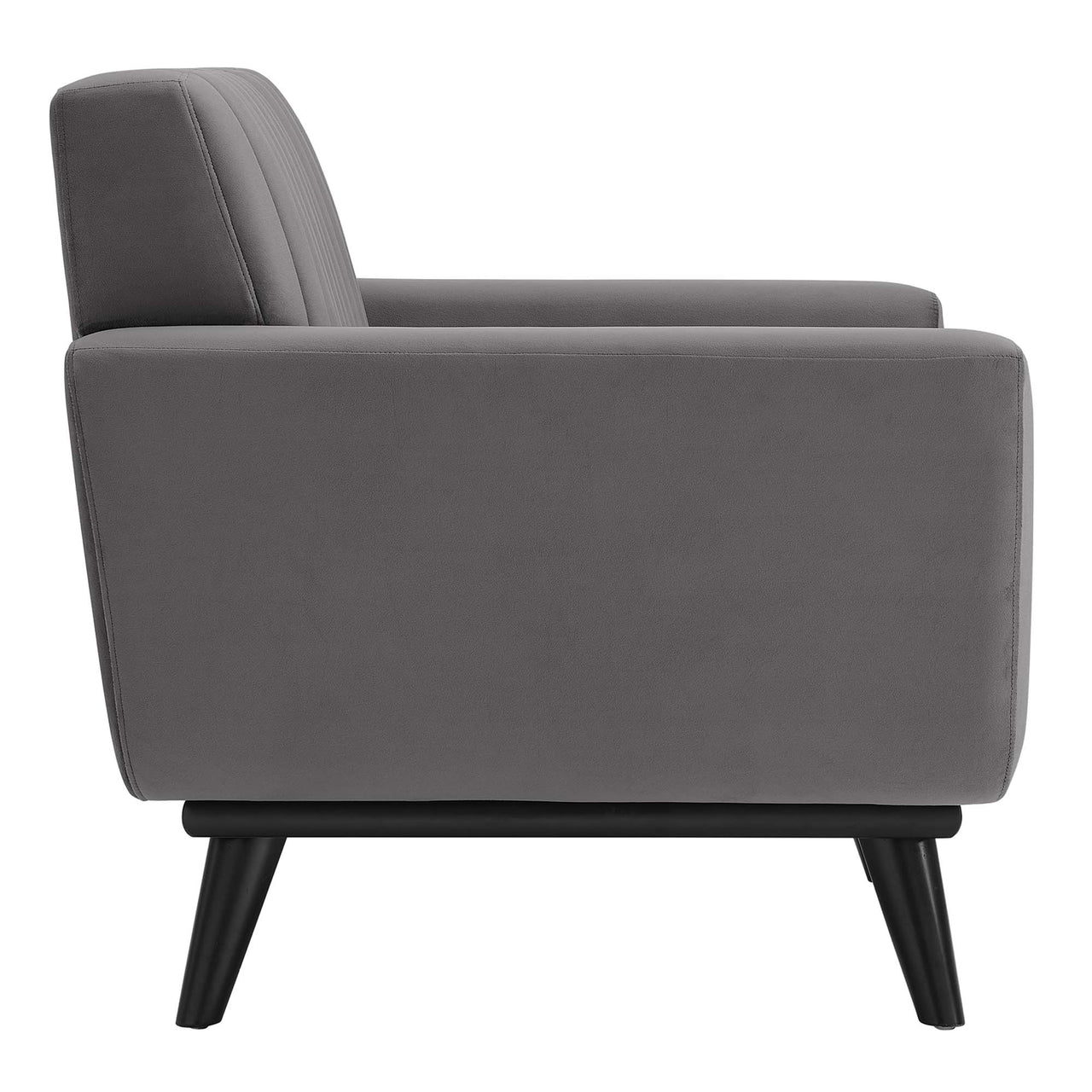 Rendezvous Velvet Armchair, Gray
