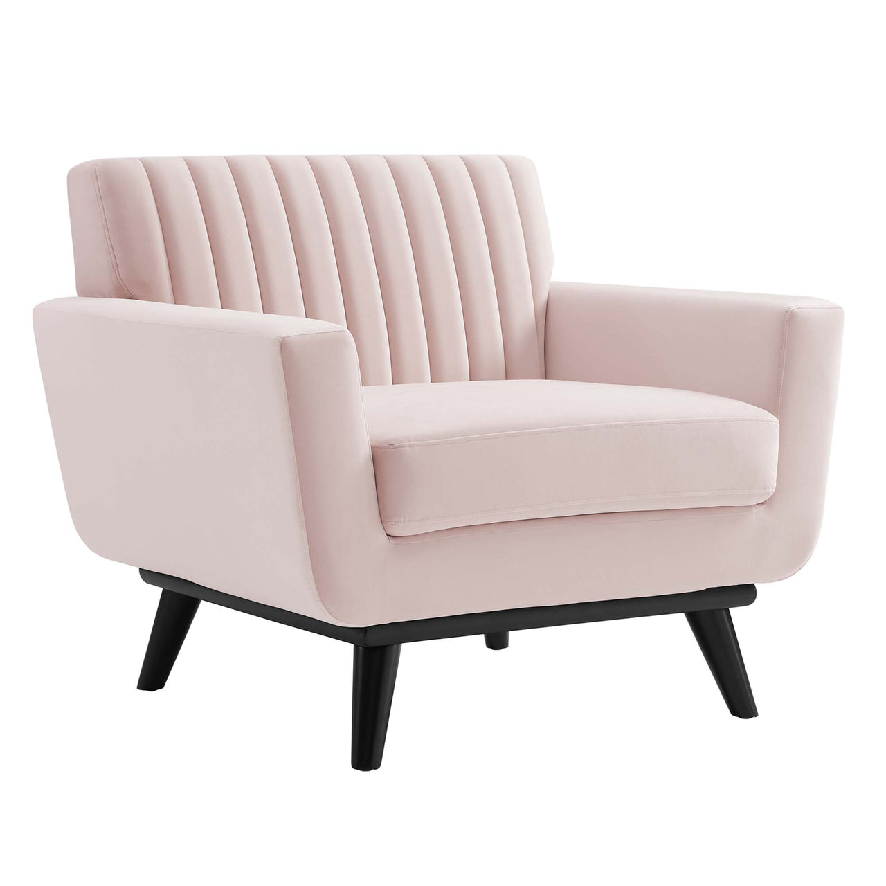 Rendezvous Velvet Armchair, Pink