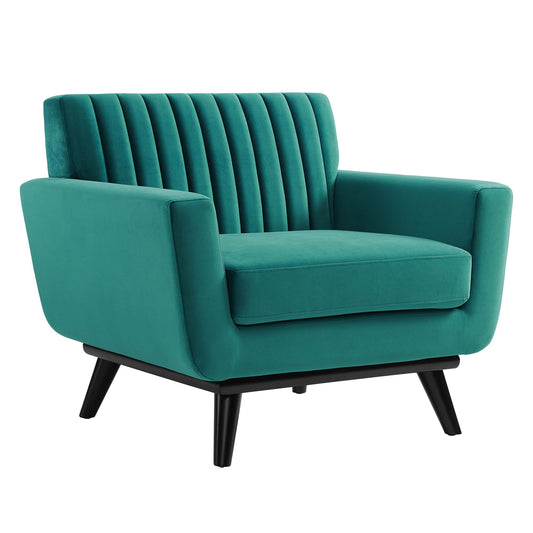 Rendezvous Velvet Armchair, Teal