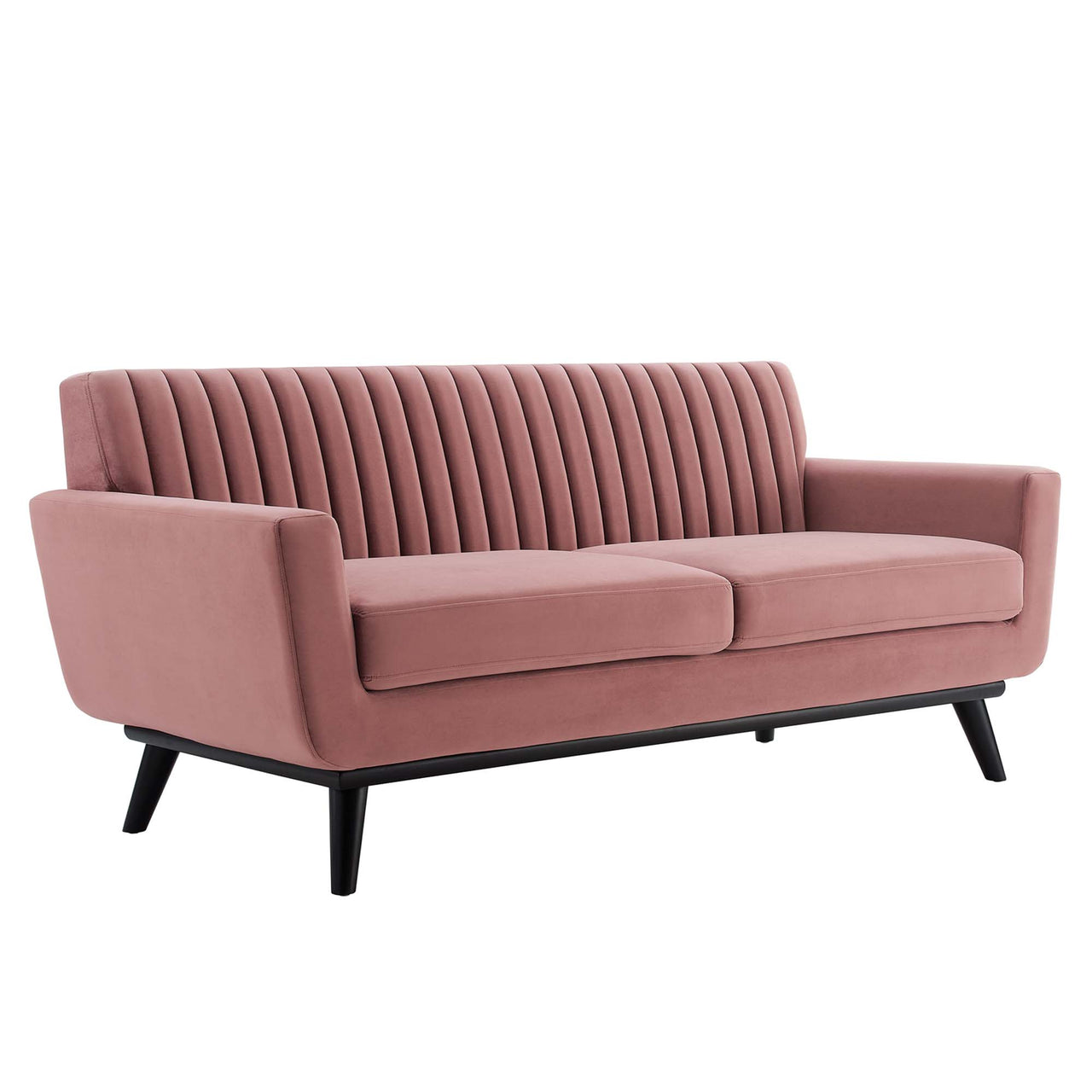 Rendezvous Velvet Loveseat, Dusty Rose
