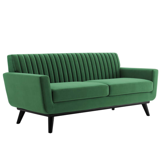 Rendezvous Velvet Loveseat, Emerald