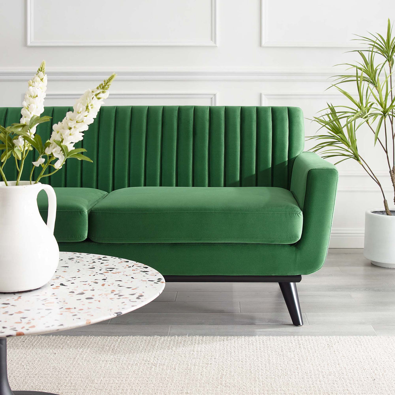 Rendezvous Velvet Loveseat, Emerald