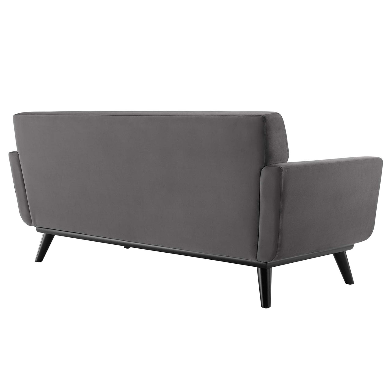 Rendezvous Velvet Loveseat, Gray