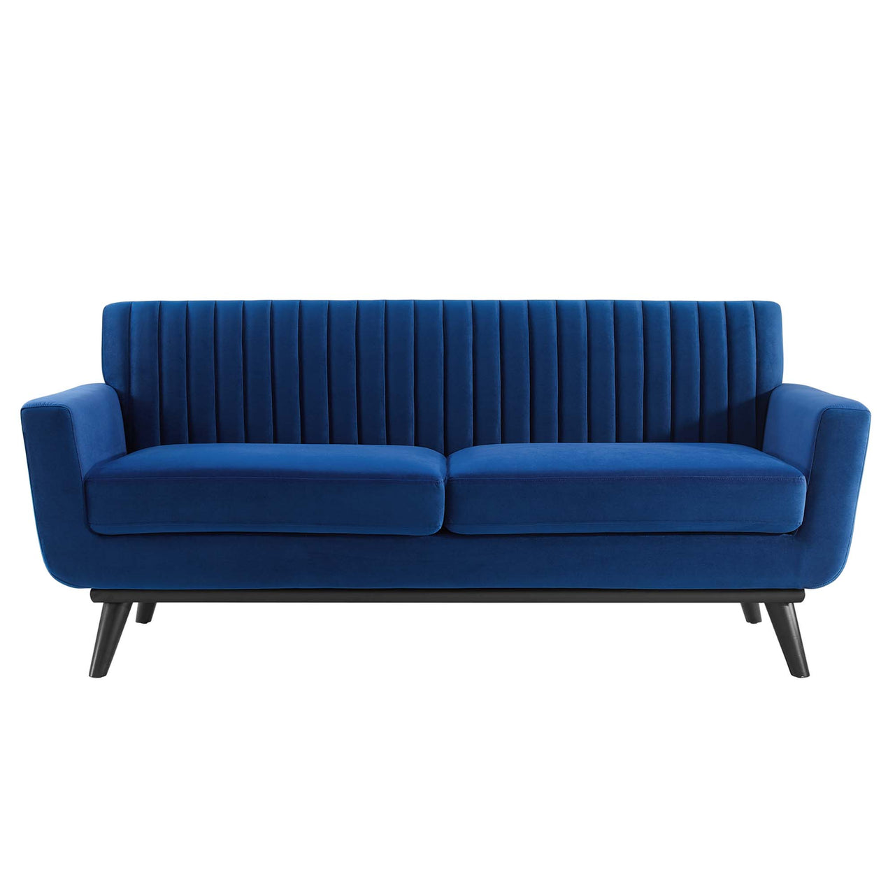 Rendezvous Velvet Loveseat, Navy