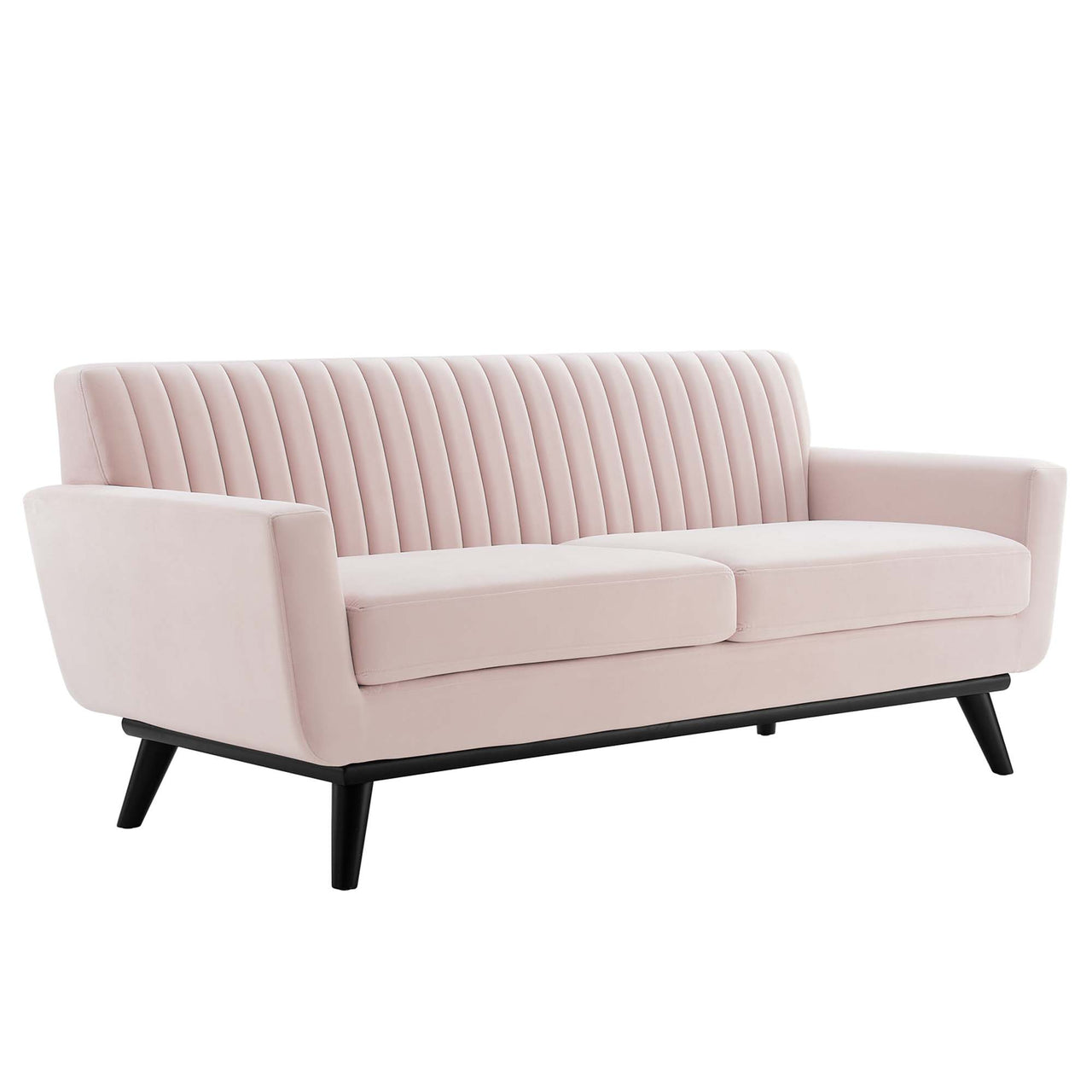 Rendezvous Velvet Loveseat, Pink