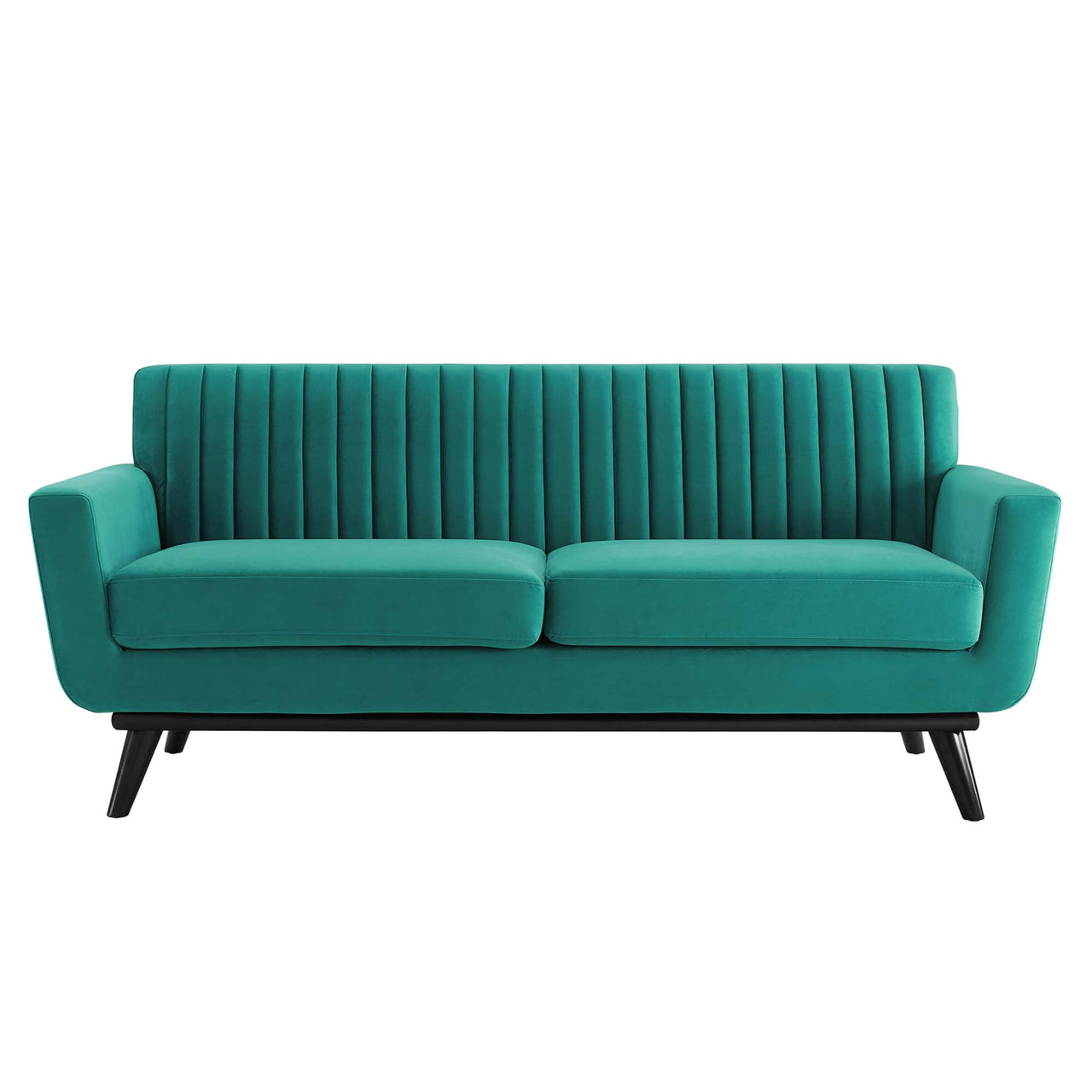 Rendezvous Velvet Loveseat, Teal