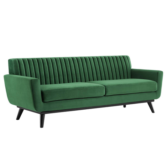 Rendezvous Velvet Sofa, Emerald