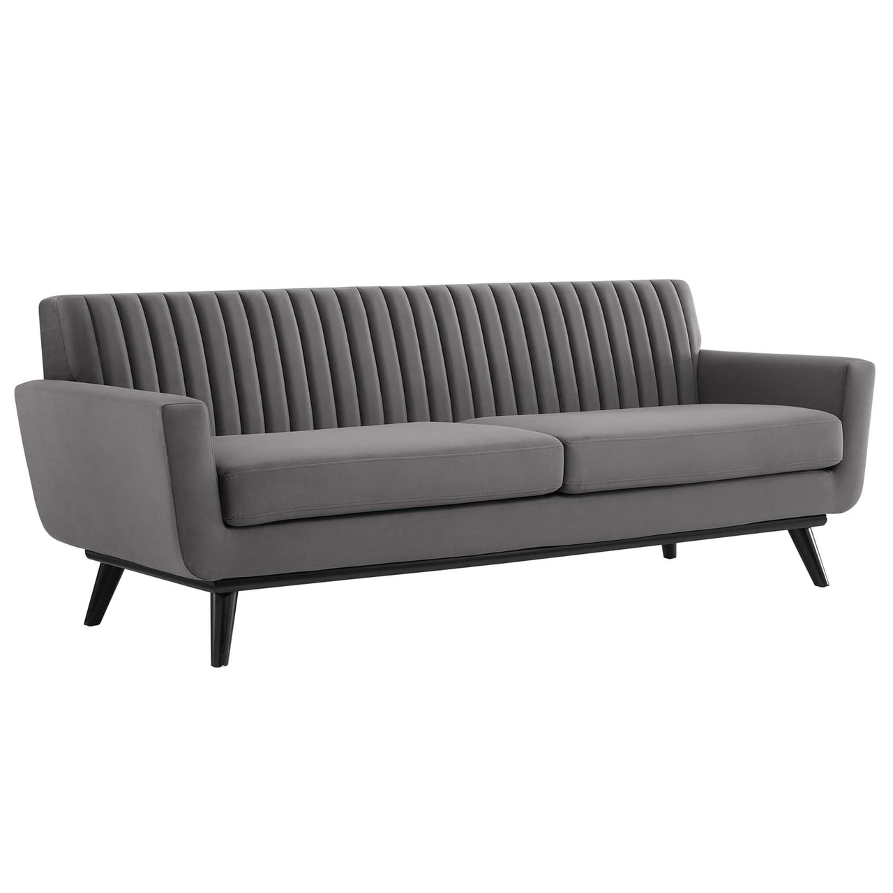 Rendezvous Velvet Sofa, Gray