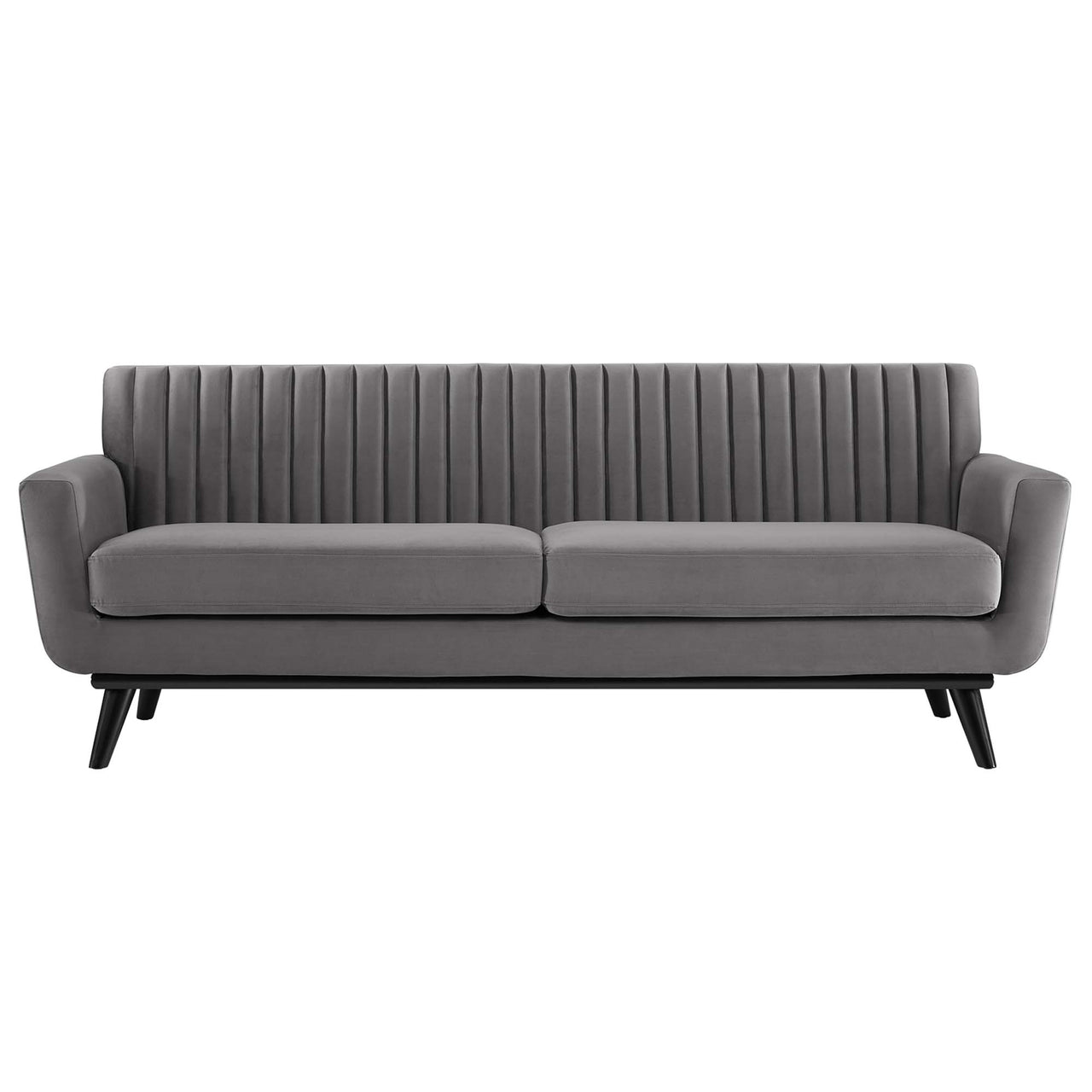 Rendezvous Velvet Sofa, Gray