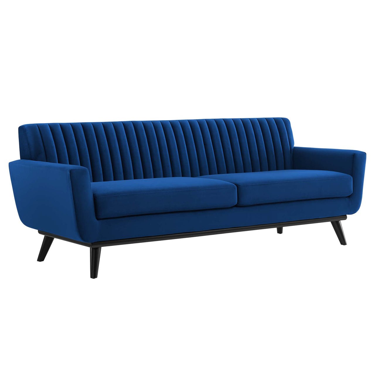 Rendezvous Velvet Sofa, Navy
