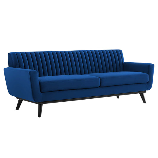 Rendezvous Velvet Sofa, Navy