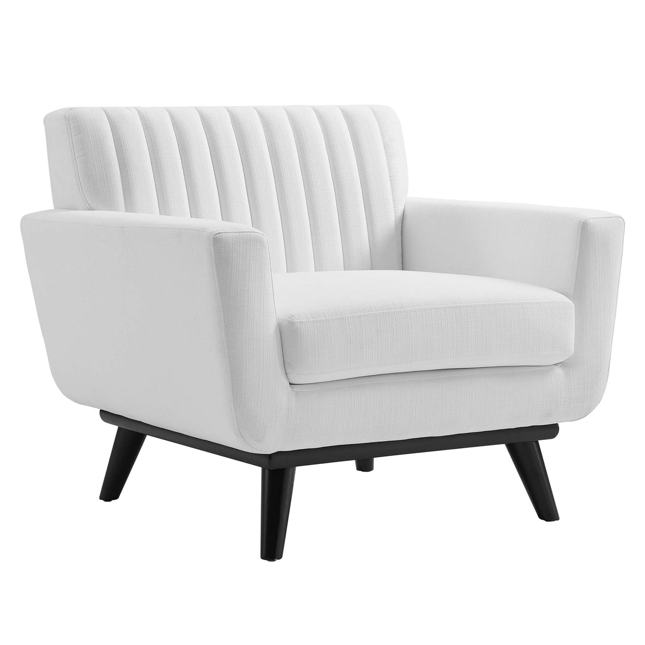 Rendezvous Fabric Armchair, White