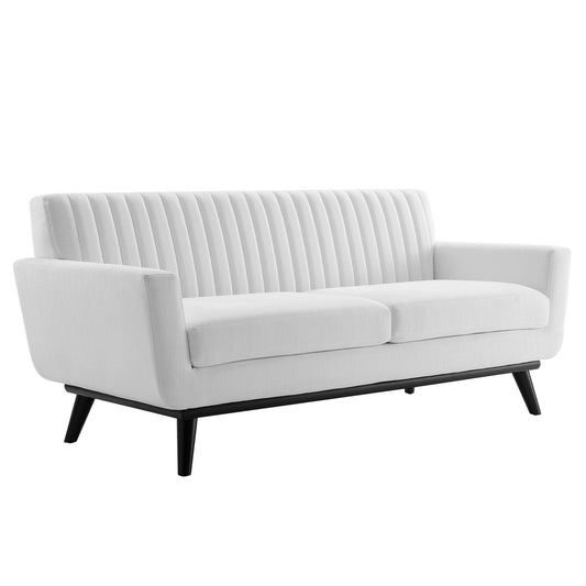 Rendezvous Fabric Loveseat, White