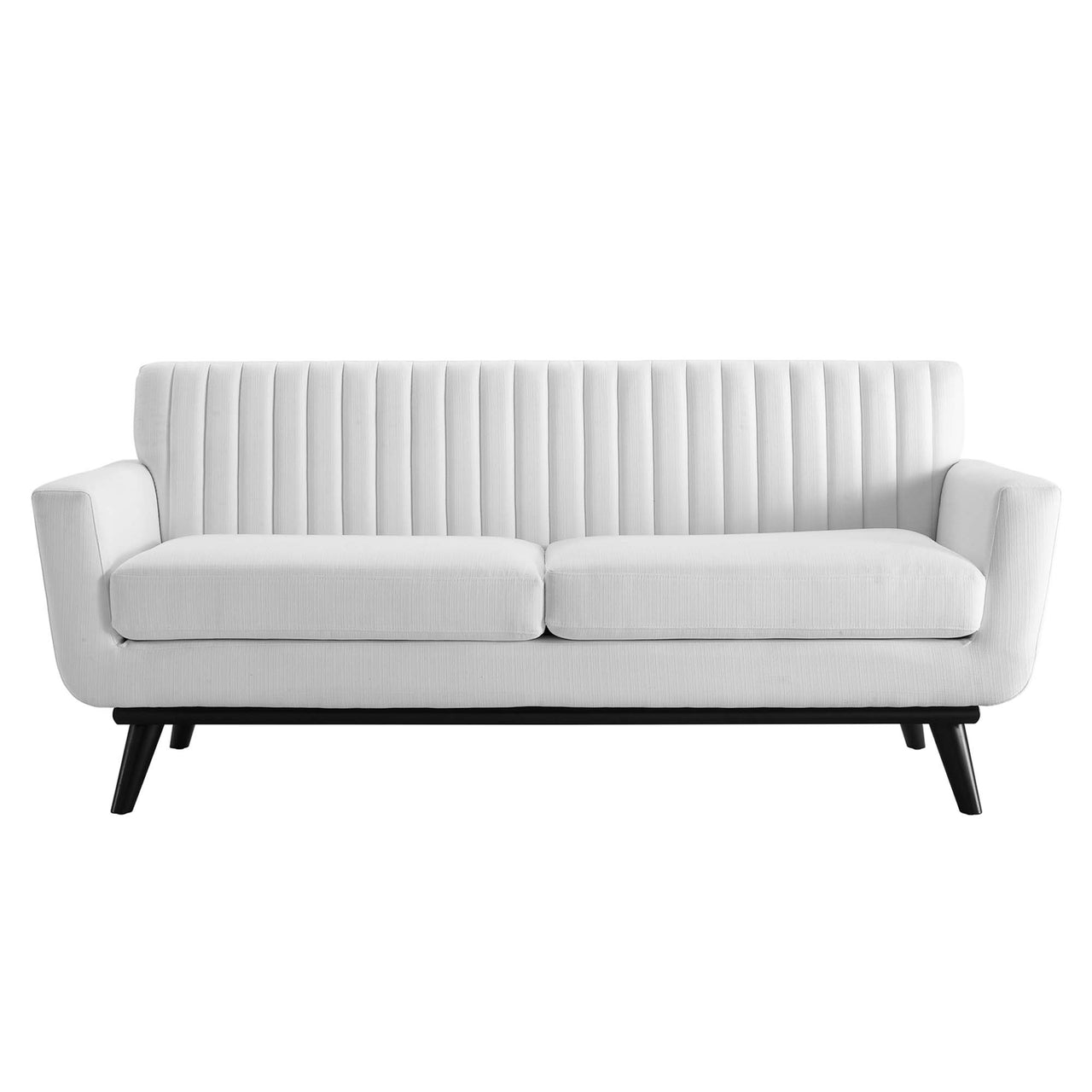 Rendezvous Fabric Loveseat, White