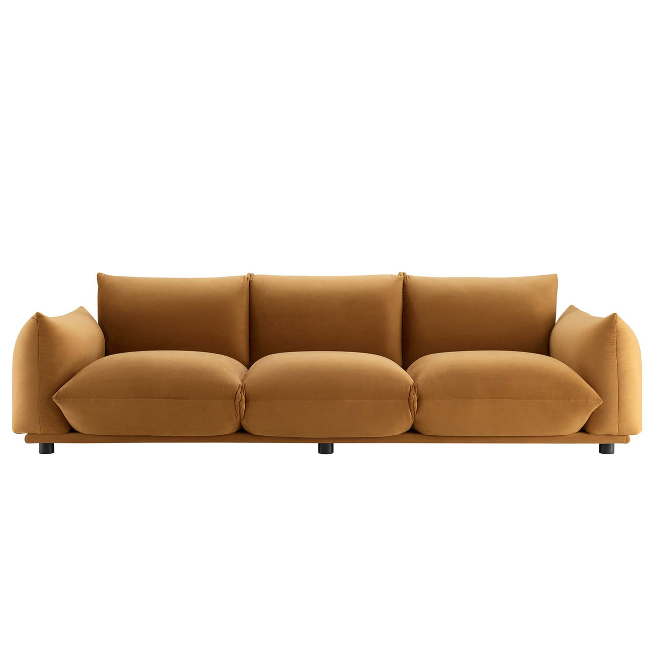 Abundance Velvet Sofa, Cognac