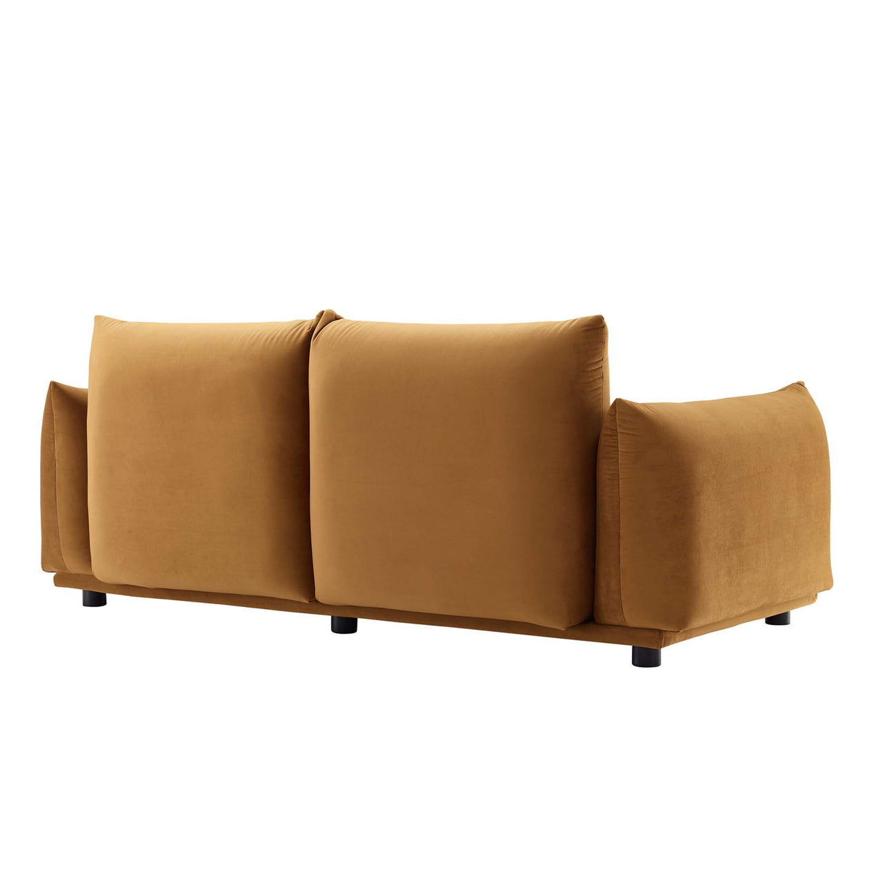 Abundance Velvet Loveseat, Cognac