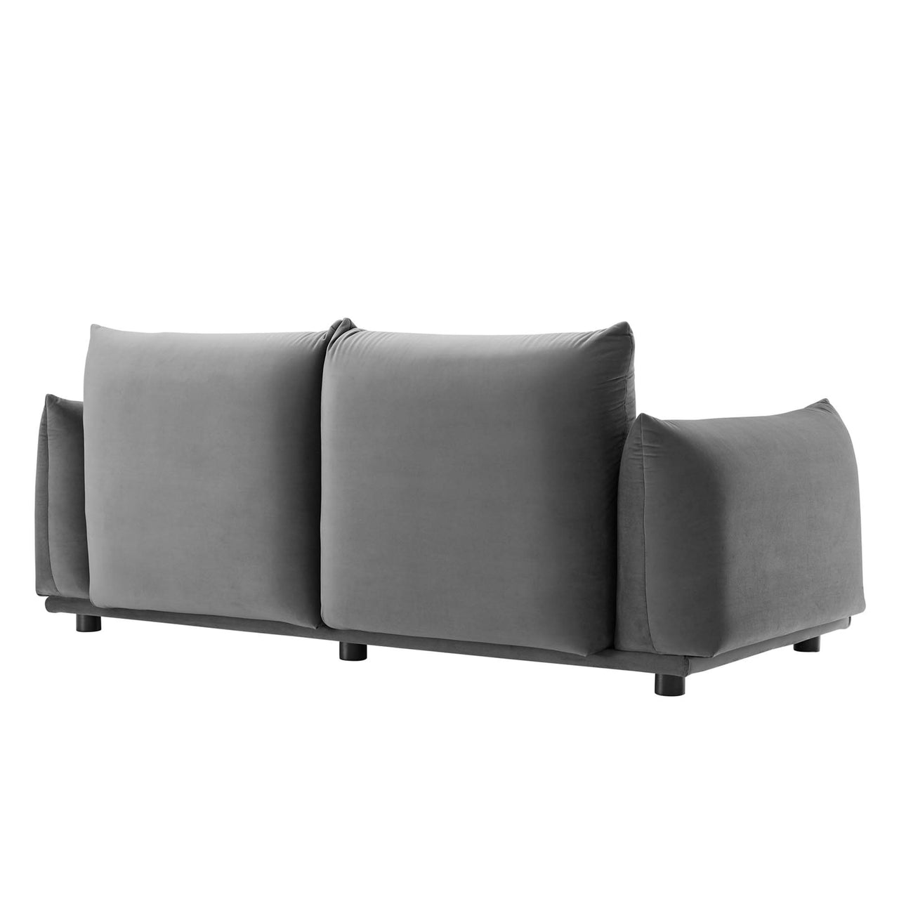 Abundance Velvet Loveseat, Gray