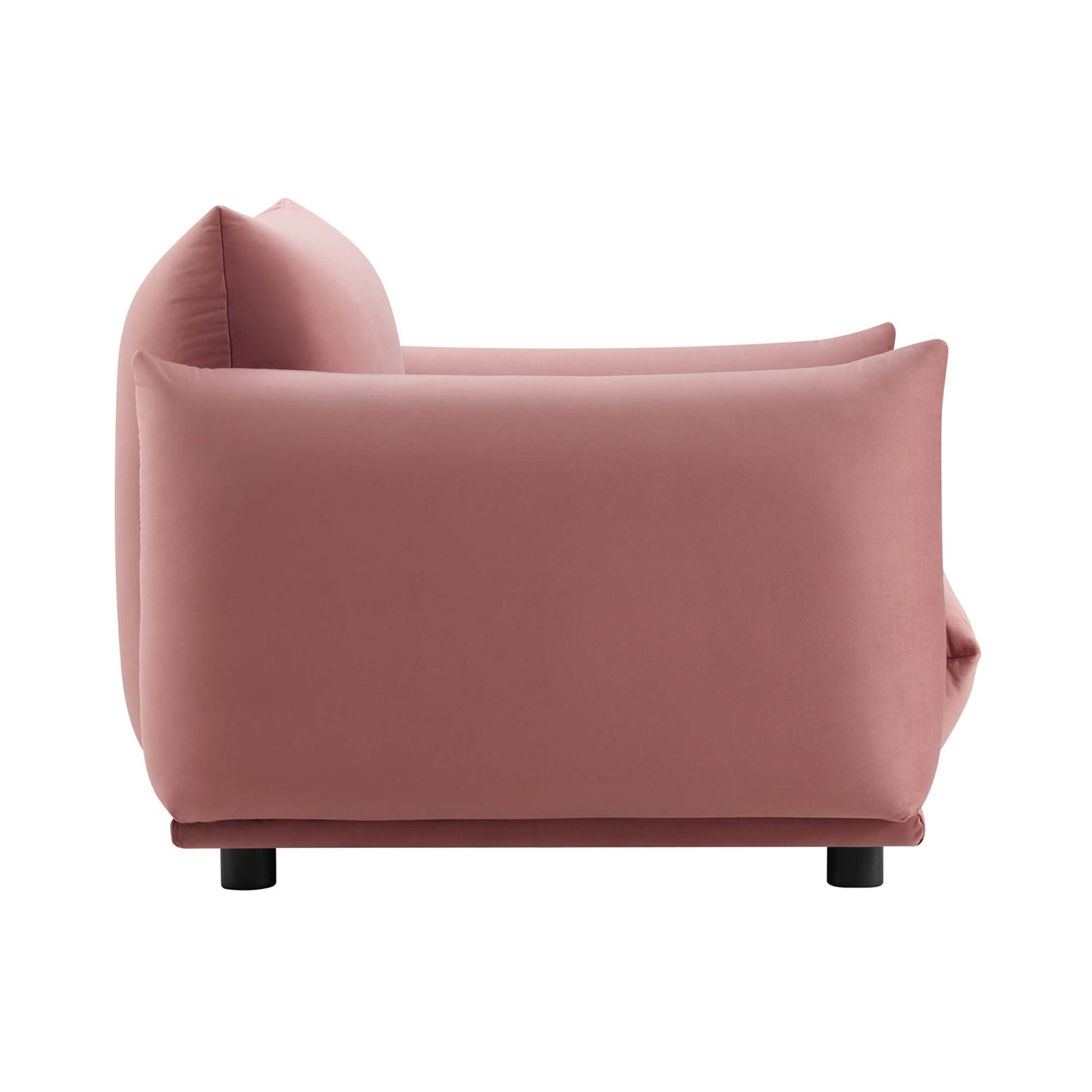Abundance Velvet Accent Chair, Dusty Rose