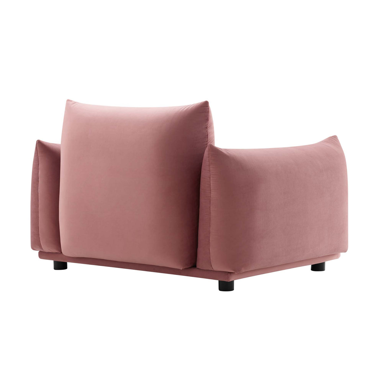 Abundance Velvet Accent Chair, Dusty Rose
