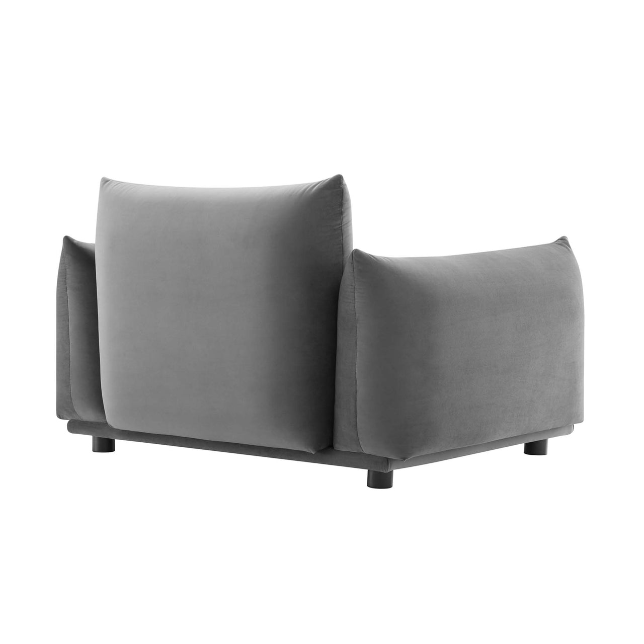 Abundance Velvet Accent Chair, Gray