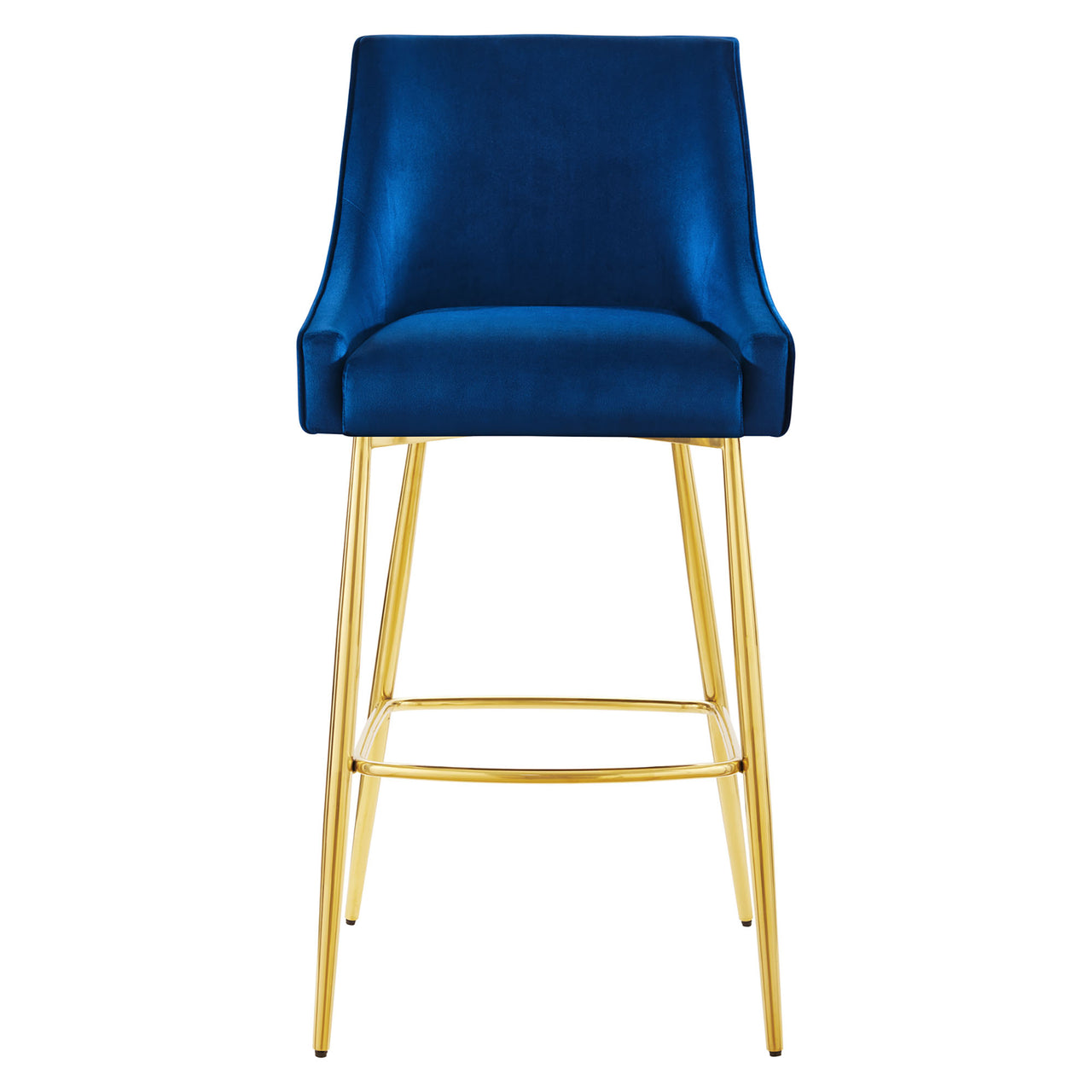 Virella Velvet Bar Stool, Navy