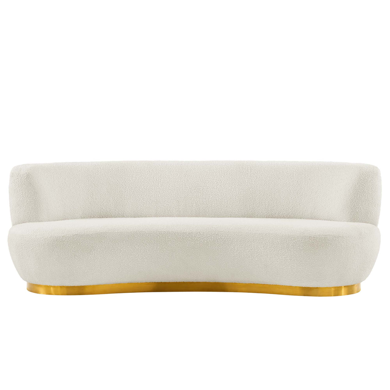 Verise Boucle Sofa, Gold & Ivory