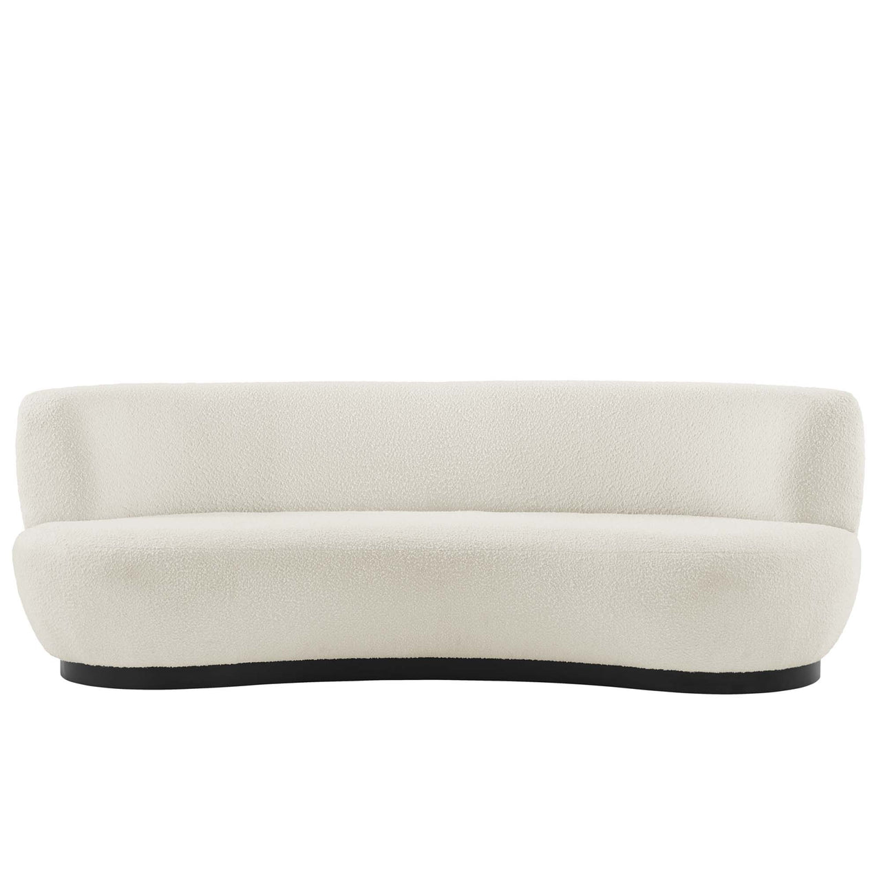 Verise Boucle Sofa, Black & Ivory