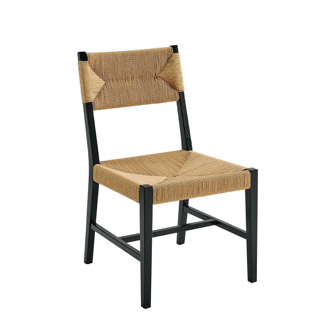 Jodie Dining Chair, Black & Natural Wood