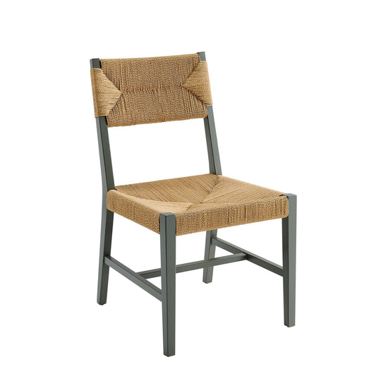 Jodie Dining Chair, Light Gray & Natural Wood