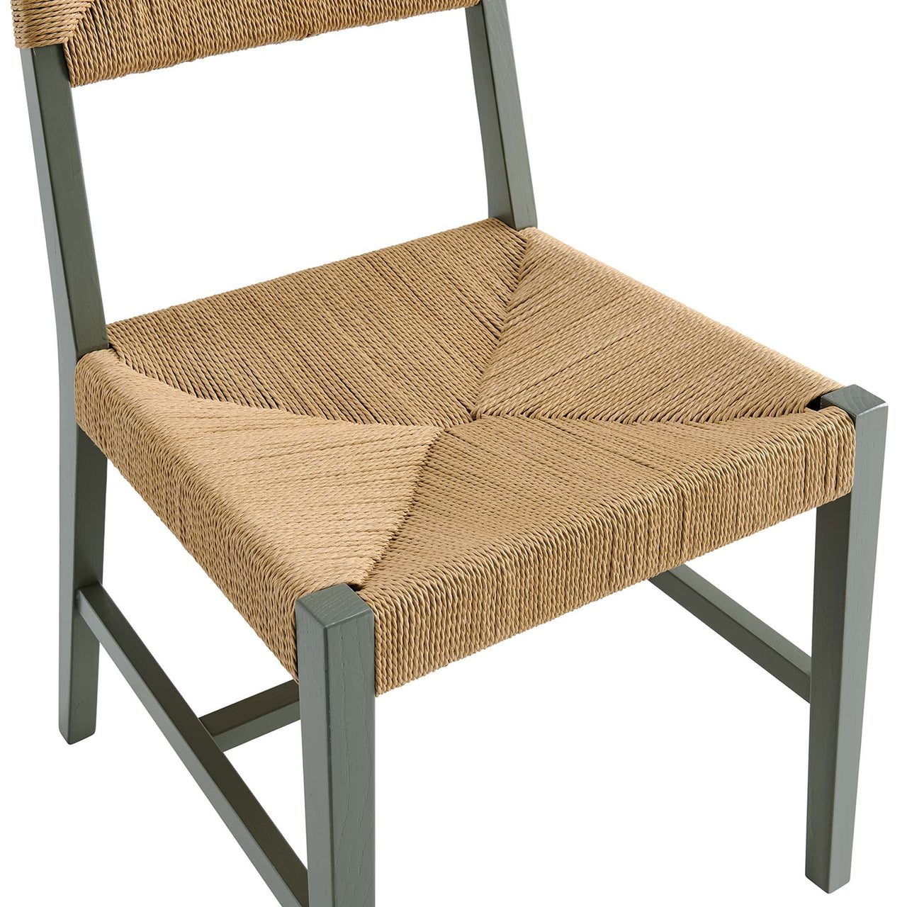 Jodie Dining Chair, Light Gray & Natural Wood