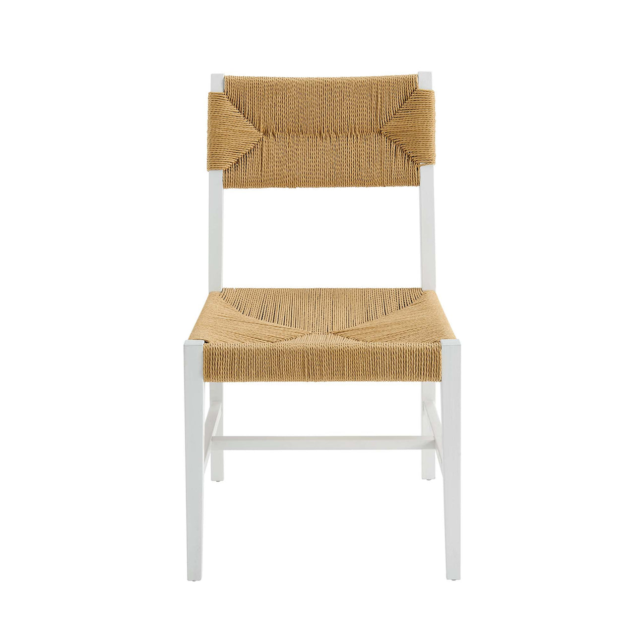 Jodie Dining Chair, White & Natural Wood