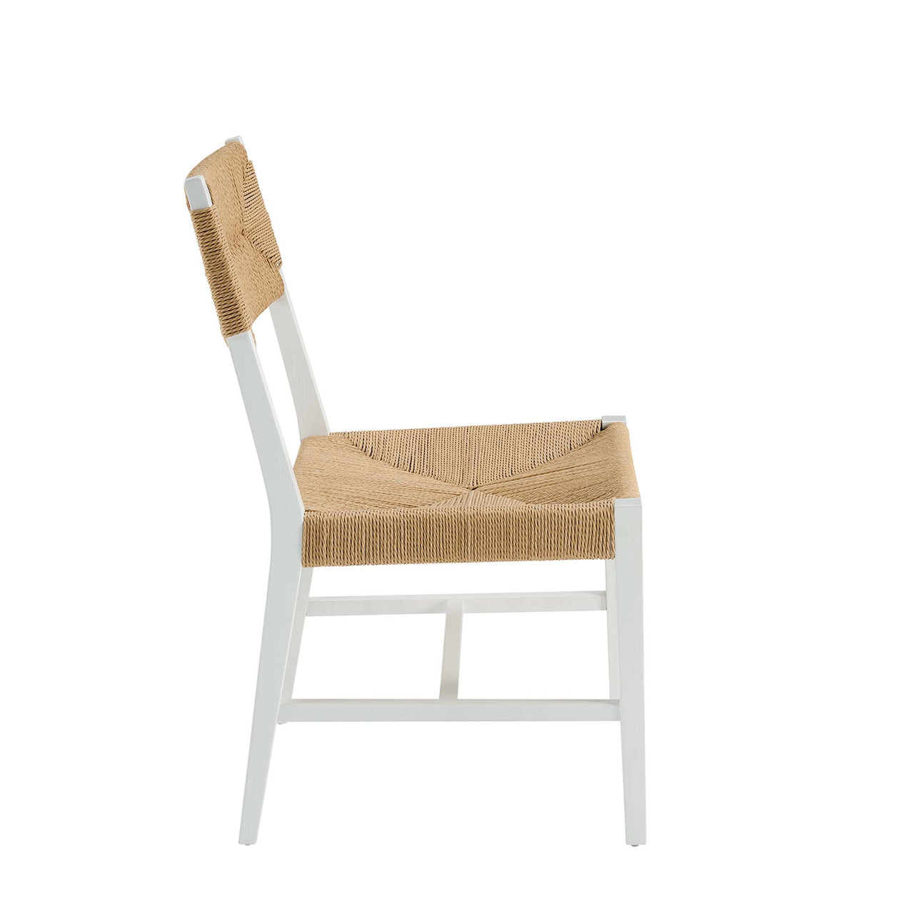 Jodie Dining Chair, White & Natural Wood