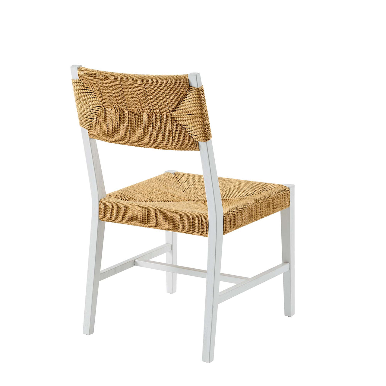 Jodie Dining Chair, White & Natural Wood